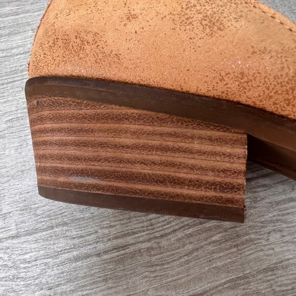 Lucky Brand Shoes Womens Size 10M Tan Mahzan Slip On Leather Suede Loafers - Picture 14 of 16